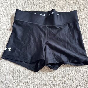 Under Armour Black Athletic Shorts with Stretchy Fabric